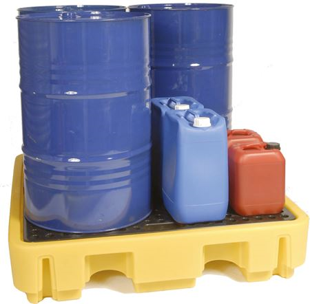 Four-Drum Polyethylene Spill Pallet AB2034
