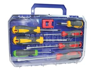 FAITHFULL Soft Grip Screwdriver Set -8 pieces with Magnetiser CT2959