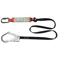 Webbing Lanyard with Shock Absorber and Scaffold Hook FP5414