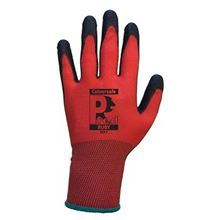Pred Ruby Black/Red PU Coated Gloves GL0088