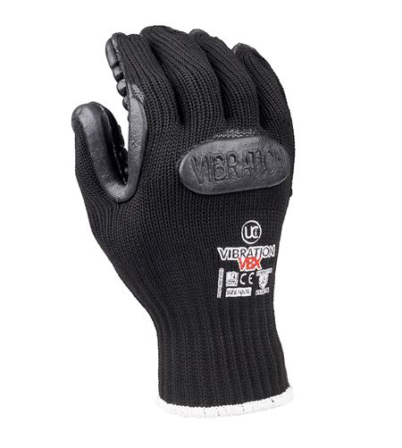 Anti-Vibration Knitted Shell Gloves Black GL7649