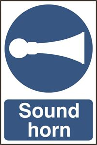 Sound Horn Sign - 200x300mm - PVC SK0250