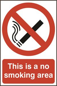 This is a No Smoking Area - 200x300mm - PVC SK0558