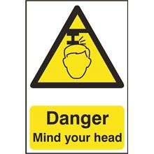 Danger Mind Your Head - 200x300mm - PVC SK1150