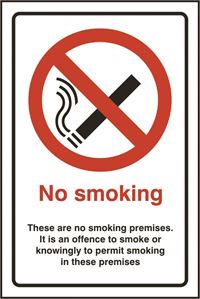 No smoking.  These are no smoking premises - 200x300mm - SAV SK11686