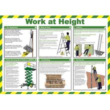 Safety Poster Work at height - 590x420mm - Laminated SK13961