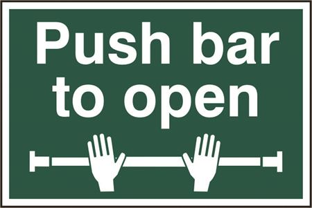 Push Bar To Open Sign - 300x200mm - PVC SK1523