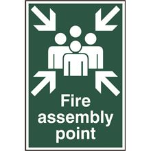 Fire Assembly Point Sign - 200x300mm - PVC SK1541