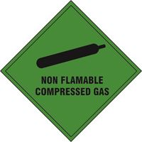 Non Flammable Compressed Gas - Hazard Diamond - 200x200mm - SAV SK1871S