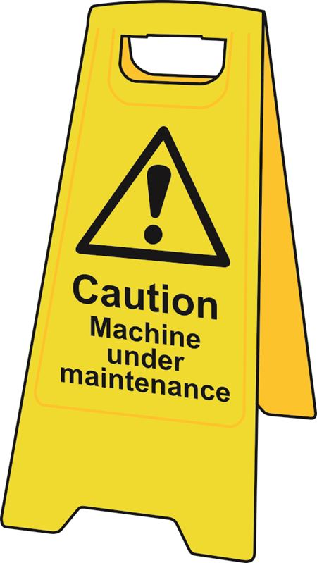 'A' Board - Caution Machine under maintenance - Heavy Duty Plastic SK4708