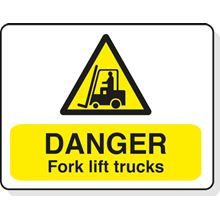 Danger Fork Lift Trucks  - 600x450mm - R/P SN1347