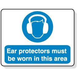 Ear Protectors Must Be Worn In This Area - Sign - 600x450mm SN8012