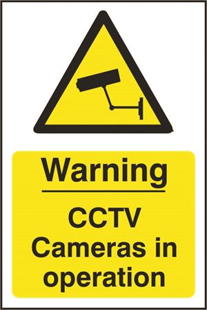 Warning CCTV In Operation Sign - 200x300mm - PVC SK1311