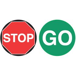 Stop / Go Lollipop Road Sign SN8282