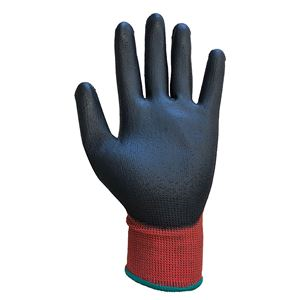 Blk/Red PU Coated Gloves GL0088
