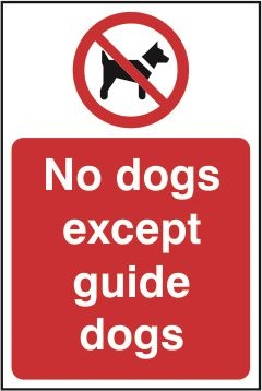 No dogs except guide dogs- 200x300mm - RPVC SK11637