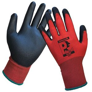 Pred Ruby Black/Red PU Coated Gloves GL0088